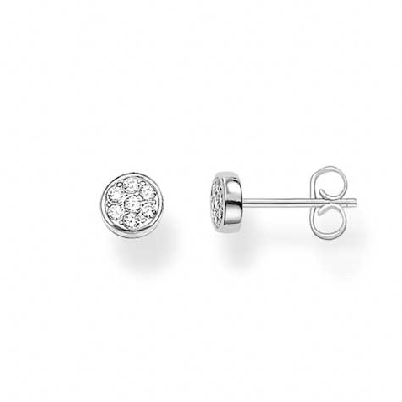 Thomas Sabo Ohrstecker Damen aus 925 Silber mit Zirkonia, silberfarben, eleganter Ohrschmuck