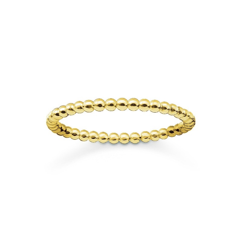 Thomas Sabo Damenring aus vergoldetem Silber in Gold, Größe 52 - Eleganter Schmuck für jeden Anlass