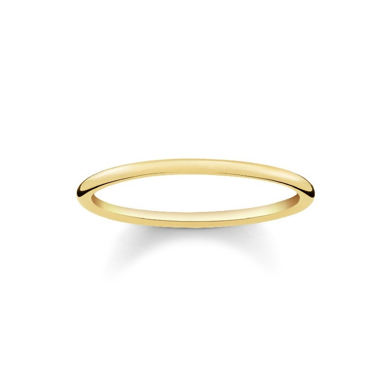 Thomas Sabo Damenring aus vergoldetem Silber in Gold, Größe 54 - Eleganter Schmuck für jeden Anlass