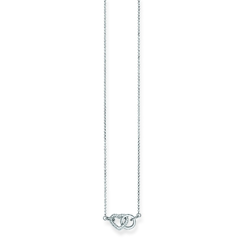Thomas Sabo Damen Kette aus Silber, 40 cm, elegantes Design in Silberfarben für jeden Anlass