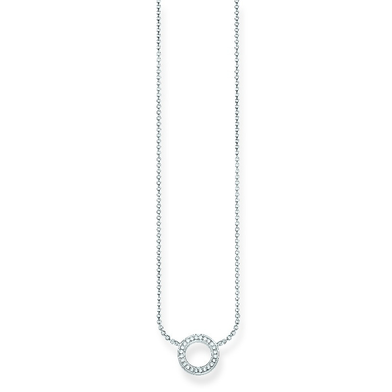 Thomas Sabo Damen Kette aus Silber, 40 cm lang, elegantes Design in Silberfarben für jeden Anlass