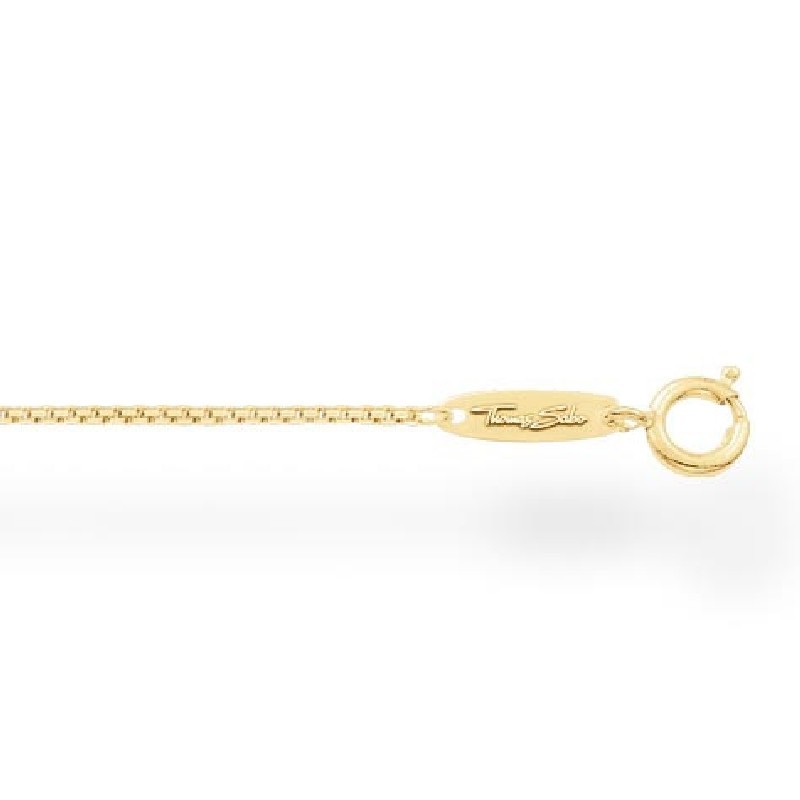 Thomas Sabo Damen Kette 60 cm aus vergoldetem Silber in Goldfarben – Elegantes Schmuckstück für jeden Anlass