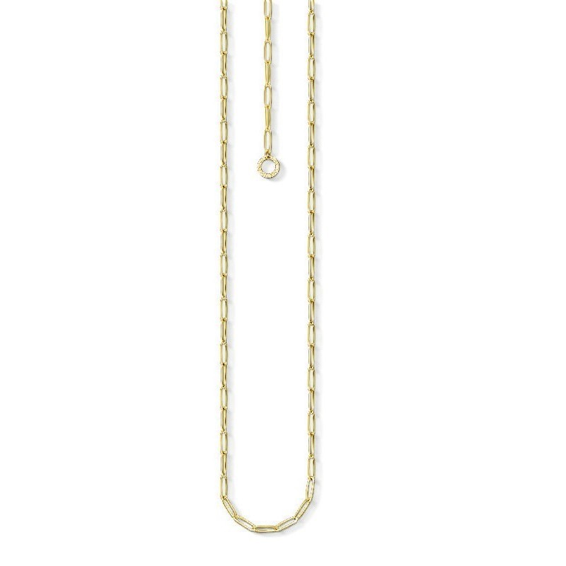 Thomas Sabo Charm-Kette für Damen, goldfarben, 45 cm, aus vergoldetem Silber