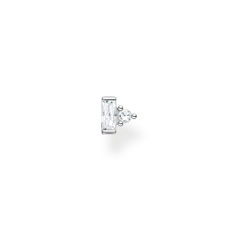 Thomas Sabo Damen Ohrstecker, 925 Sterlingsilber mit Zirkonia, 5mm, silber