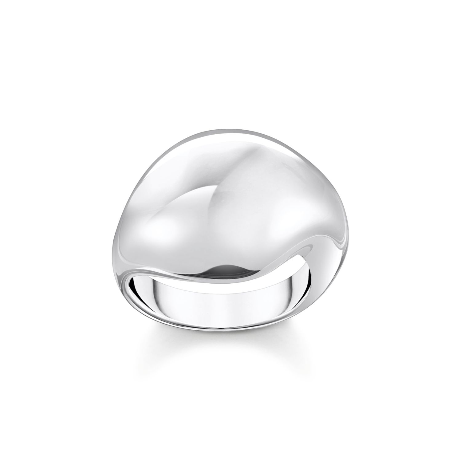 Thomas Sabo Damenring in Tropfenform, 925 Silber, Größe 58, Silberfarben
