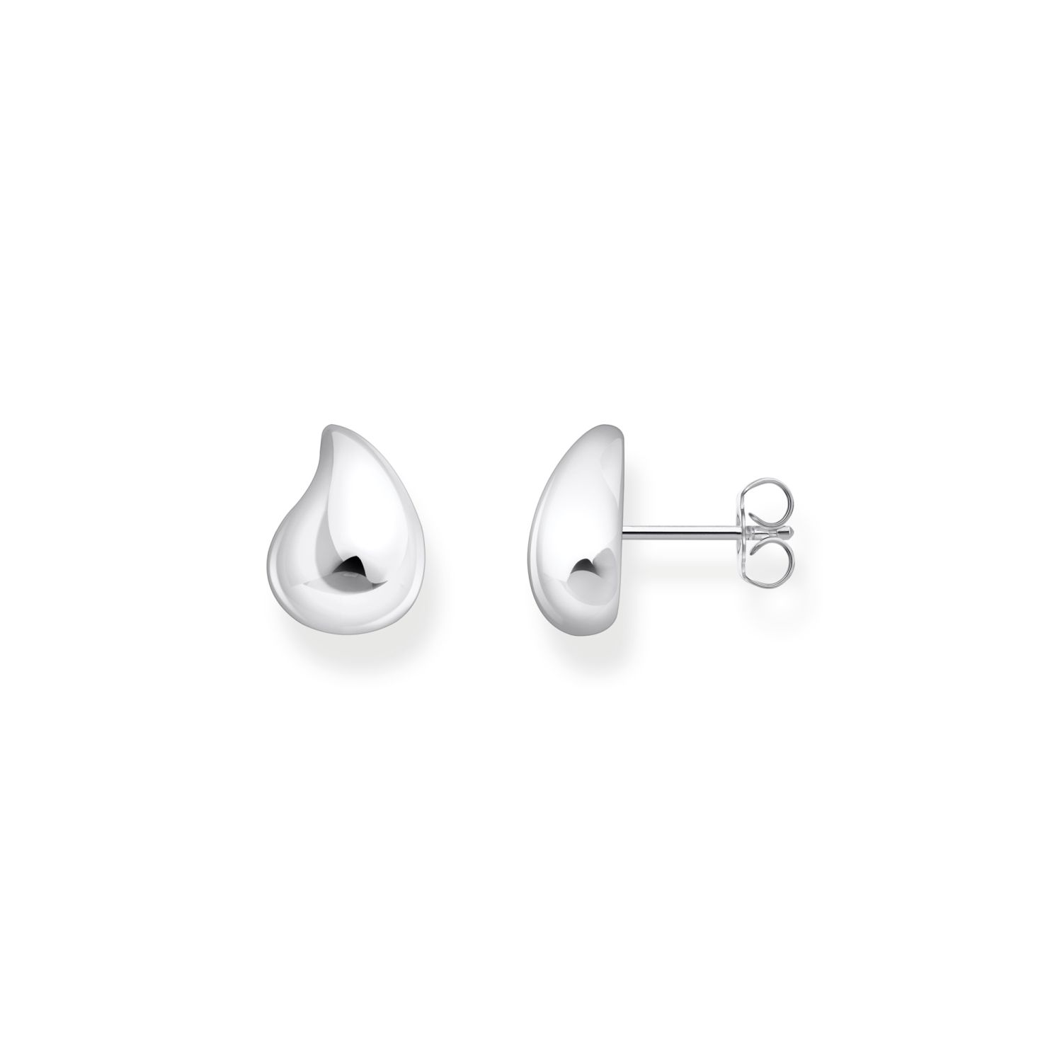 Thomas Sabo Tropfen-Ohrstecker aus 925 Silber für Damen mit organischer Form in Silberfarben