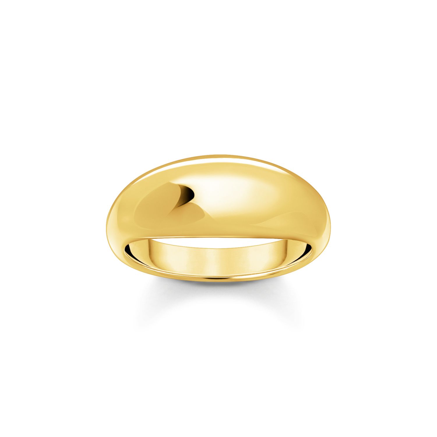 Thomas Sabo Damenring vergoldet, 925 Silber, Ringgröße 56, gold, 7mmx3,5mm