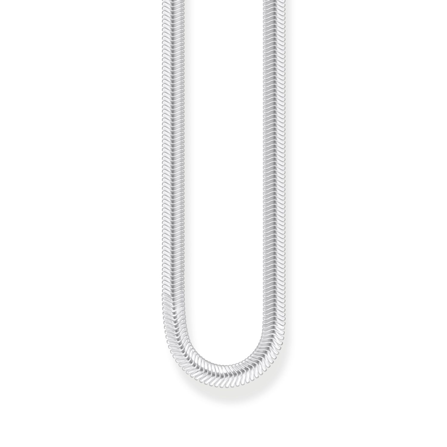 Thomas Sabo Schlangenkette Damen aus 925 Silber, 4mm, silberfarben, 38-45cm, elegante Halskette für jeden