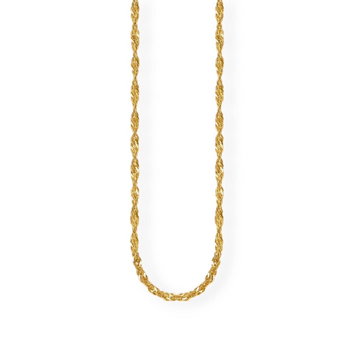 Thomas Sabo Halskette Singapurketten-Design, vergoldet, 40/45cm, Damen, Karabinerverschluss, 925 Silber