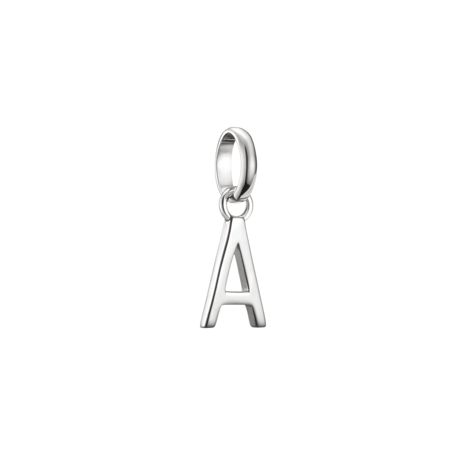 Thomas Sabo Charm-Anhänger Buchstabe A aus recyceltem 925 Silber für Damen, 18x7mm, silberfarben