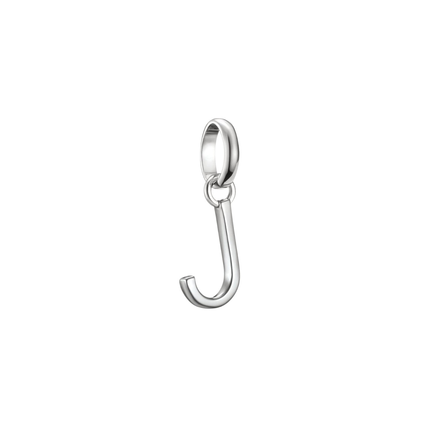 Thomas Sabo Charm-Anhänger Buchstabe J aus recyceltem 925 Silber für Damen, 18x7mm, silberfarben
