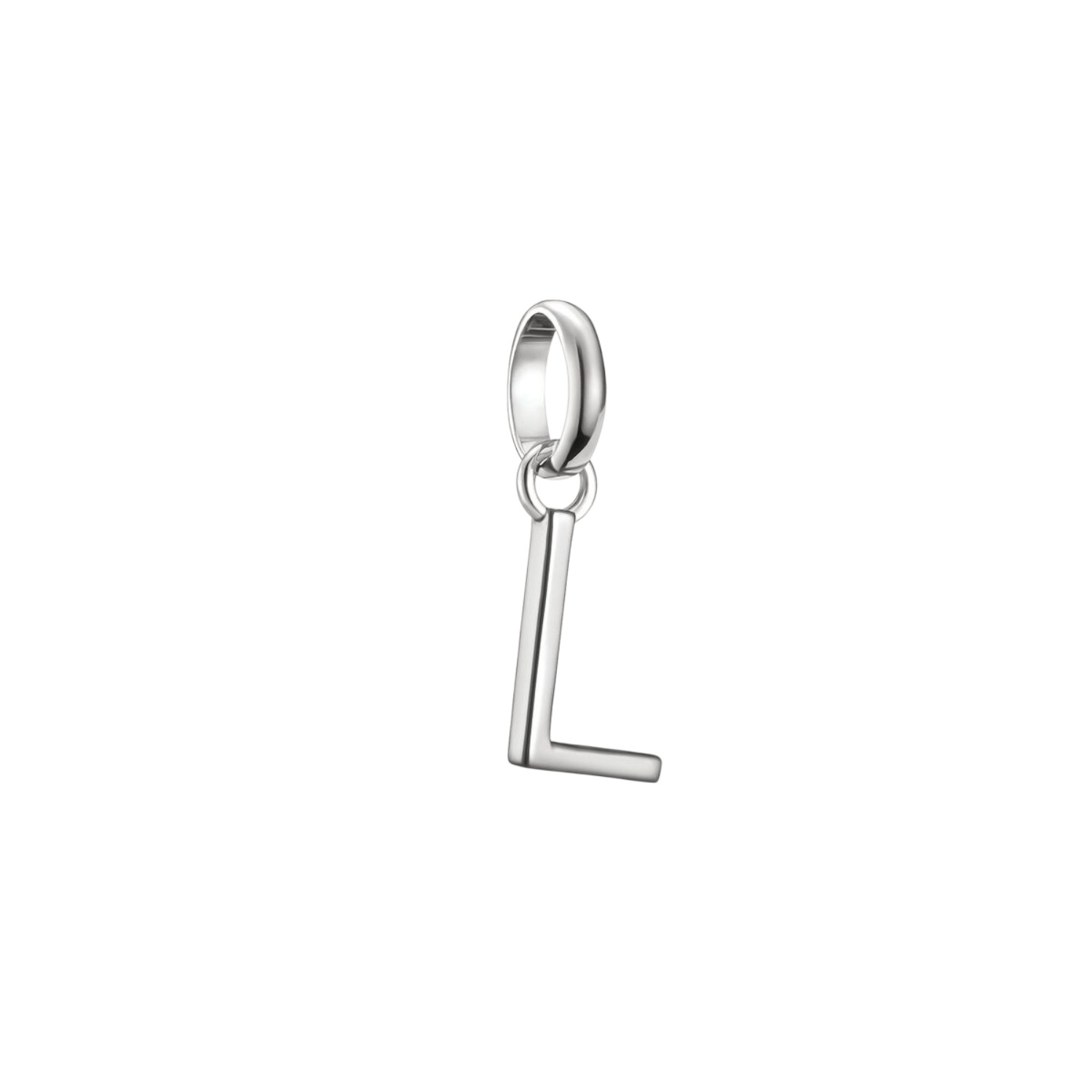 Thomas Sabo Charm-Anhänger Buchstabe L aus recyceltem 925 Silber für Damen, 18x7mm, silberfarben