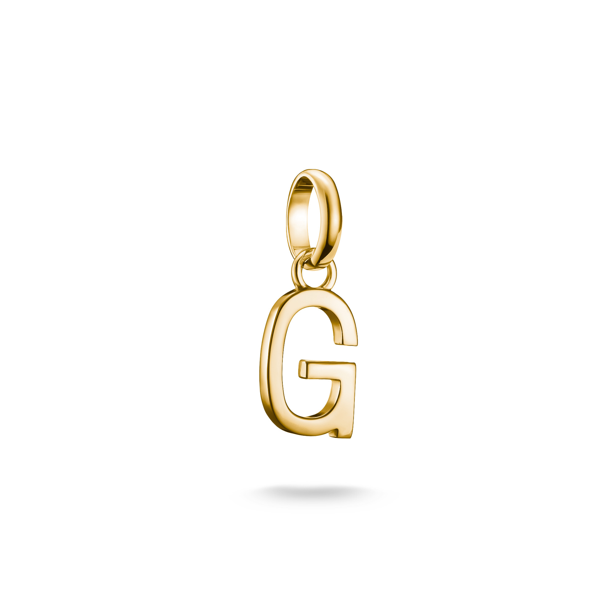 Thomas Sabo Charm-Anhänger Buchstabe G, vergoldet, 925 Silber, goldfarben, für Damen, Herren und Kinder