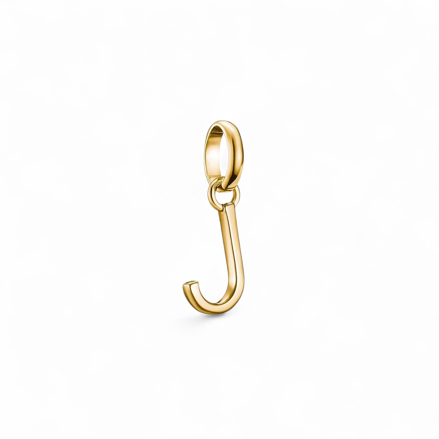 Thomas Sabo Charm-Anhänger J, Damen, 18k Vergoldet, 925 Silber, 18x7mm, Goldfarben