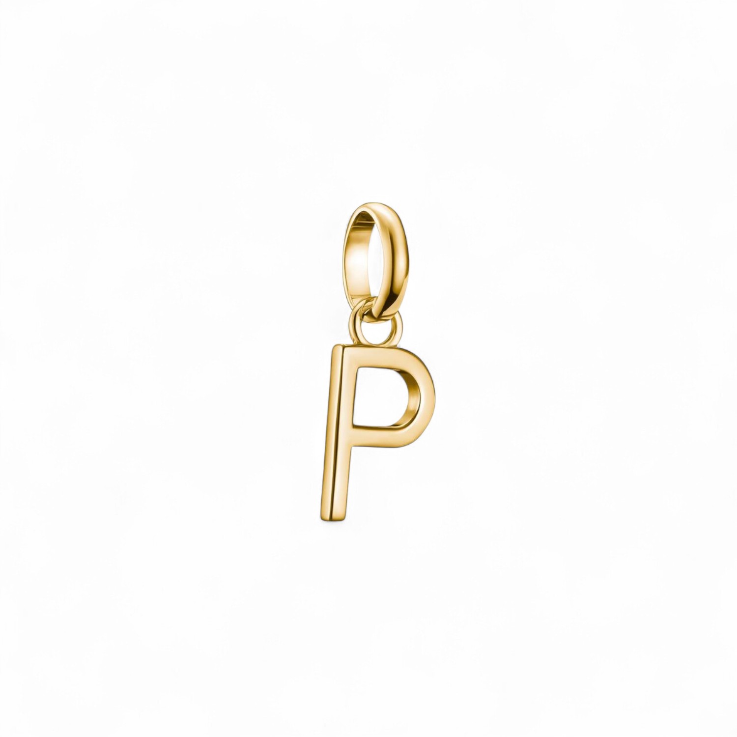 Thomas Sabo Charm-Anhänger Buchstabe P, 18k vergoldet, recyceltes 925 Silber, goldfarben, für Damen