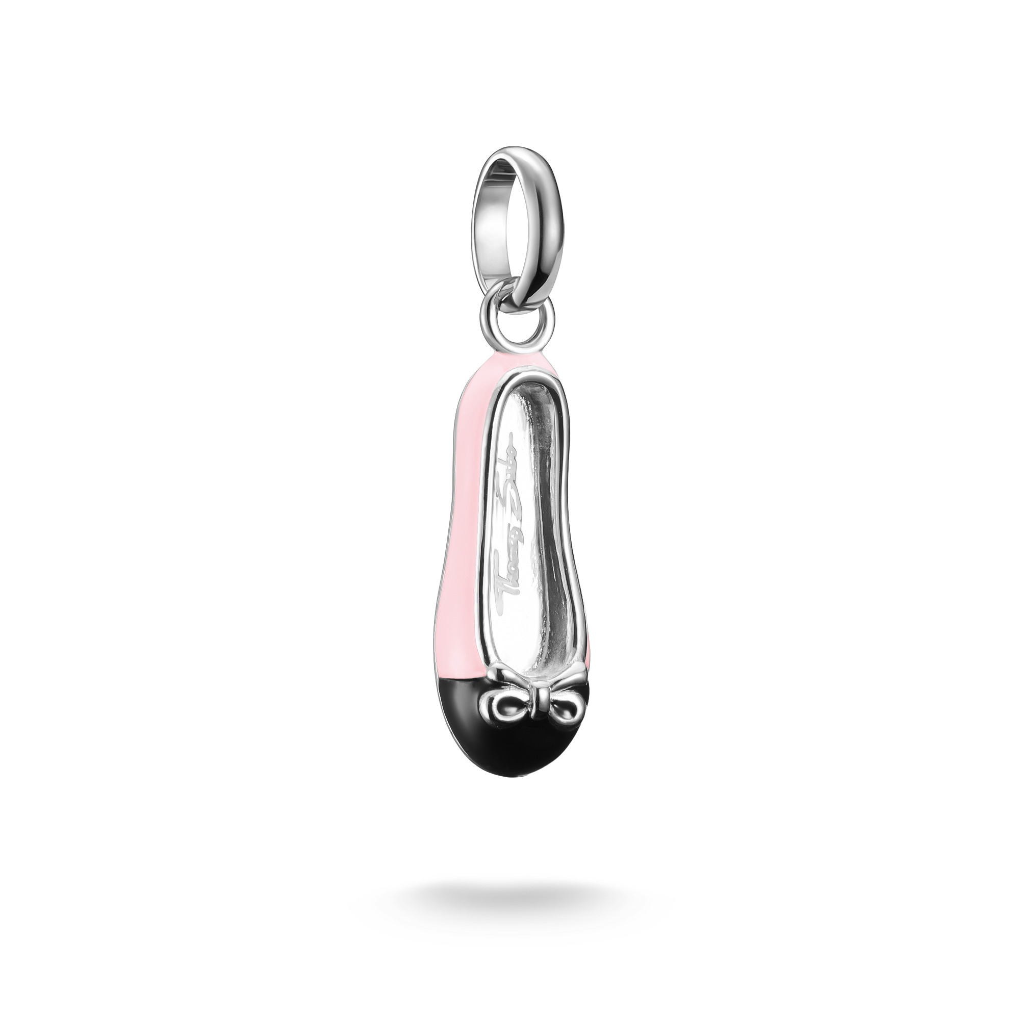 Thomas Sabo Charm-Anhänger Ballerina in Pink für Damen & Kinder aus 925 Silber, 26x6,5mm