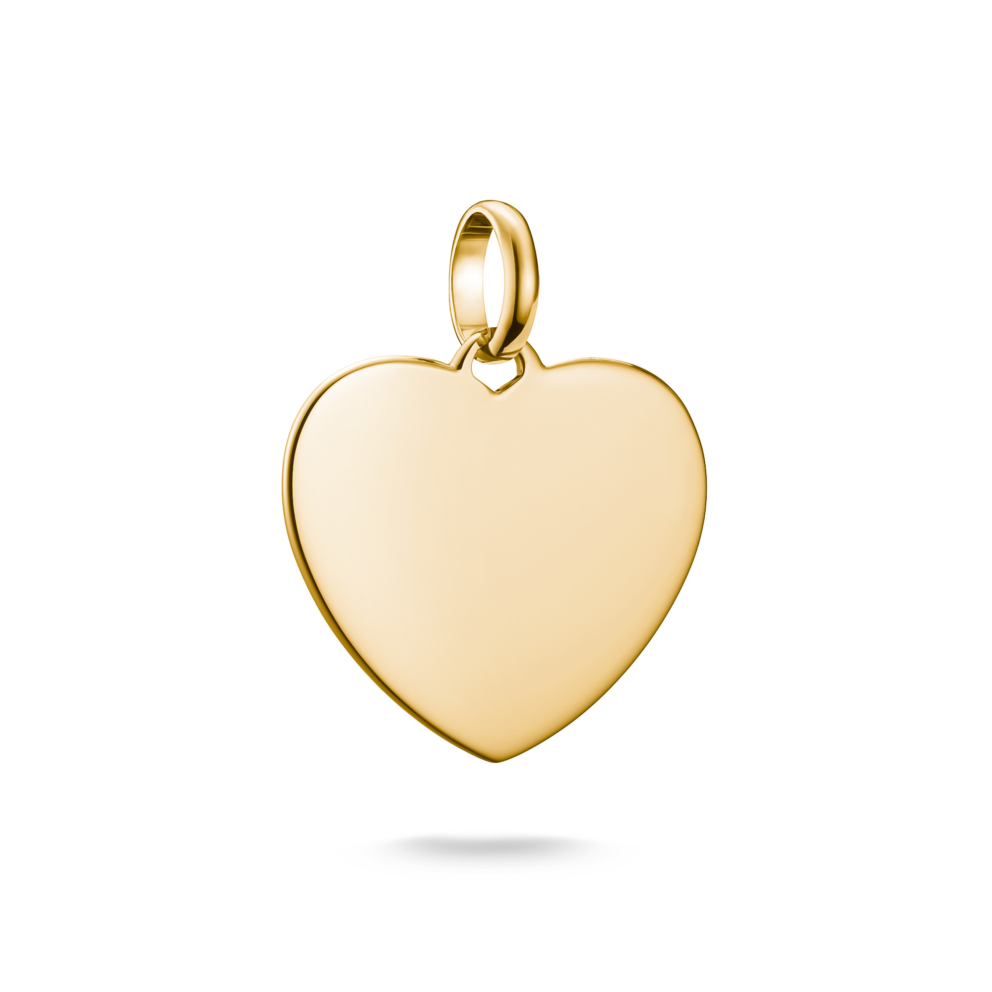Thomas Sabo Charm-Anhänger Herz aus 925er Silber vergoldet in Gold für Damen, Herren und Kinder