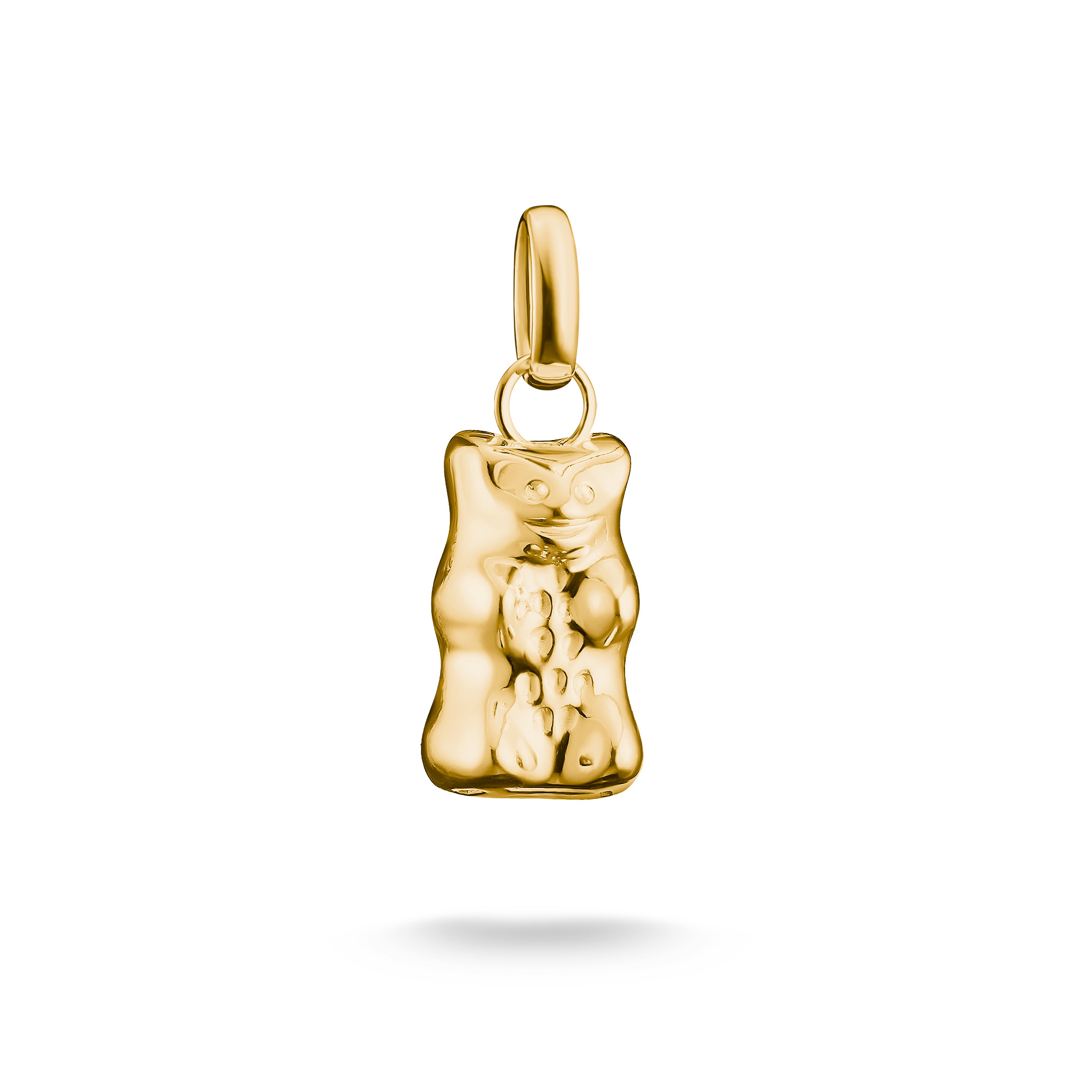 Thomas Sabo Charm-Goldbär-Anhänger für Damen & Kinder, 925 Silber vergoldet, 22,5x8,5mm, HARIBO Design