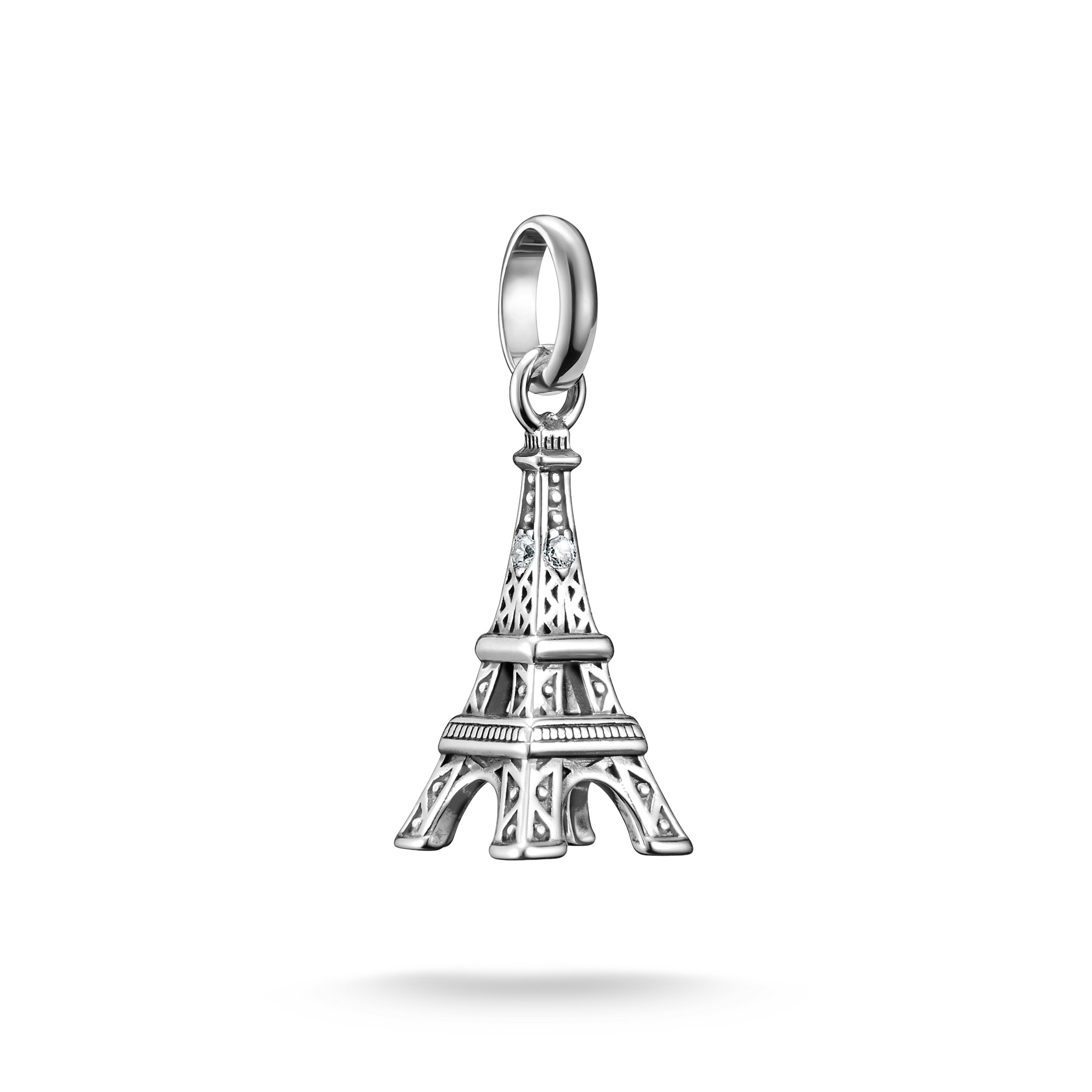 Charm-Anhänger Eiffelturm aus 925 Silber mit Zirkonia für Damen, Herren und Kinder – Thomas Sabo