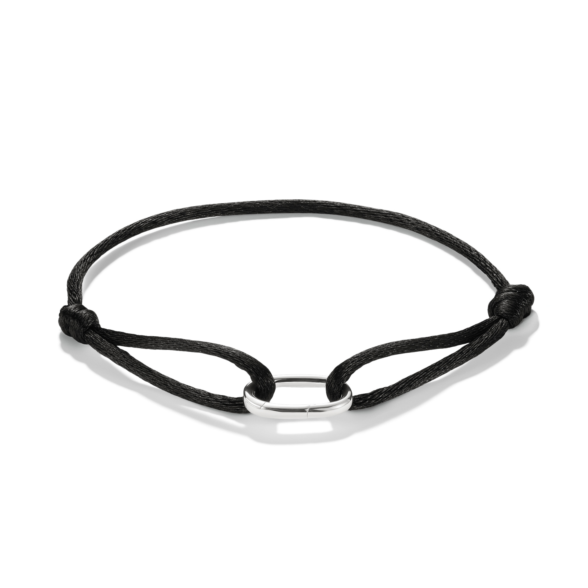 Thomas Sabo Textilarmband schwarz für Damen aus 925er Silber, 14-24 cm, ideal für Armbanduhr