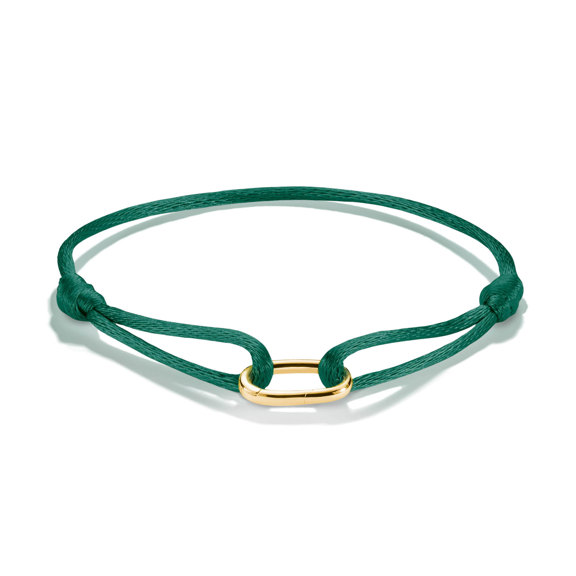 Thomas Sabo Textilarmband grün 18k vergoldet Damen Armschmuck 925 Silber 14-24cm