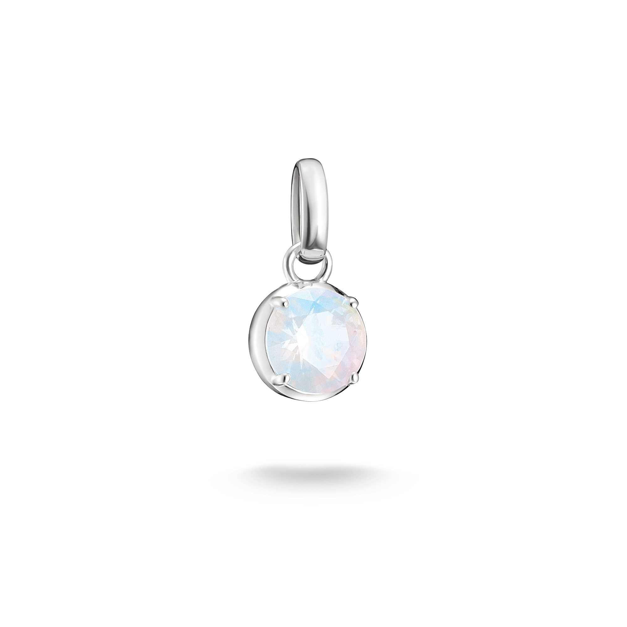 Thomas Sabo Charm-Anhänger Geburtsstein Juni aus 925 Silber, silberfarben, 8x16mm für Damen