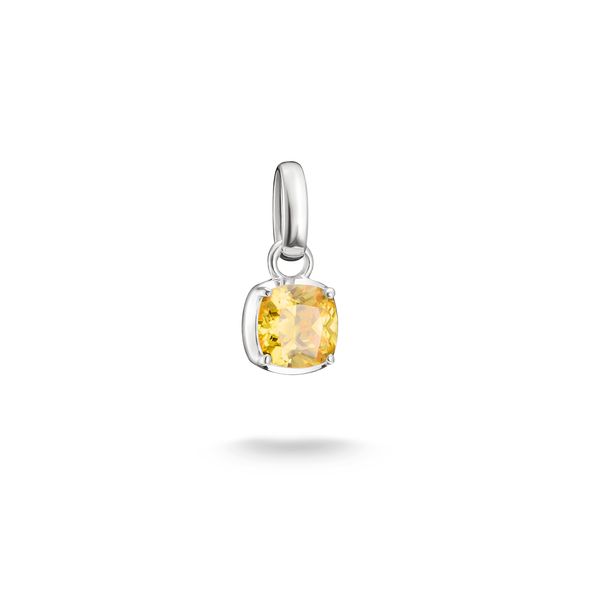 Thomas Sabo Charm-Anhänger Geburtsstein November mit Zirkonia in Silber und Gold für Damen, 7x15mm