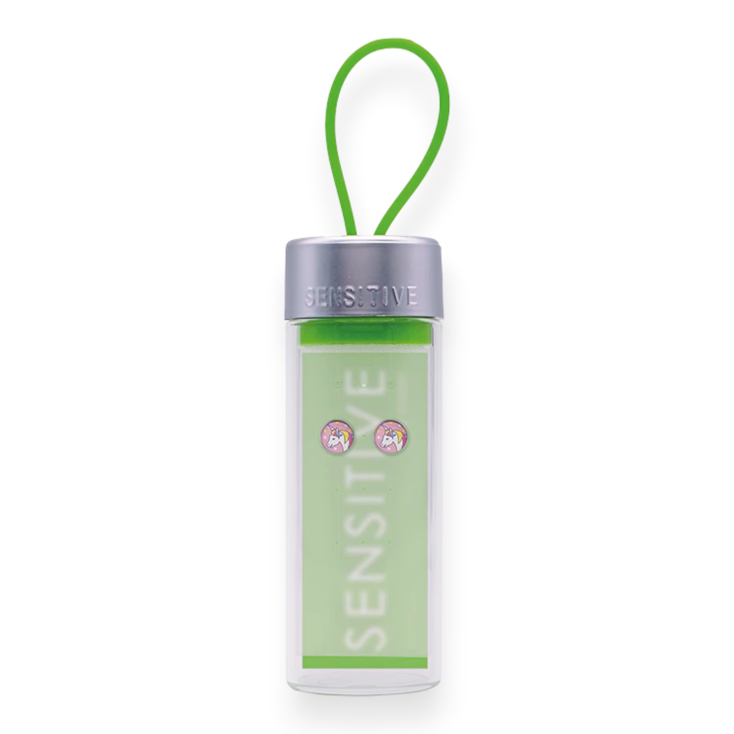 STUDEX Ohrstecker Einhorn aus Chirurgenstahl 316L für Damen & Kinder, Ø 7mm, rosa-bunt-silberfarben