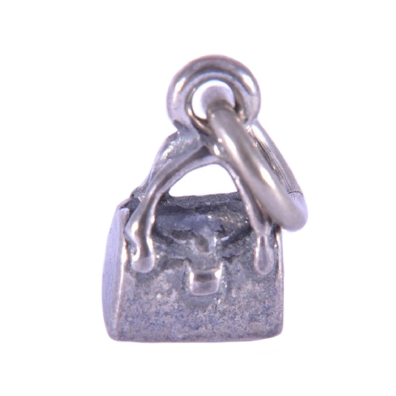 Charlotte 925 Silber Handtaschen-Anhänger für Damen, Hauptfarbe Silber