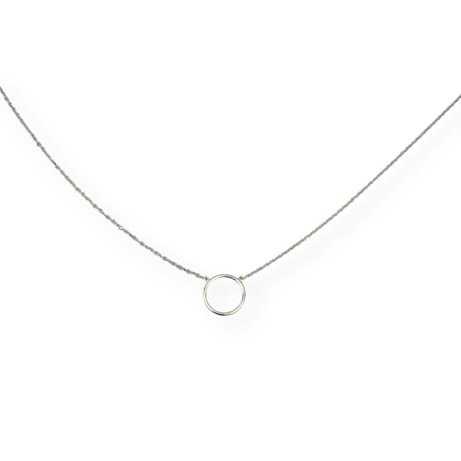 Manuela Carl Damen Kette Weißgold 585, 40/45cm, Ø 10mm, Hauptfarbe Silber