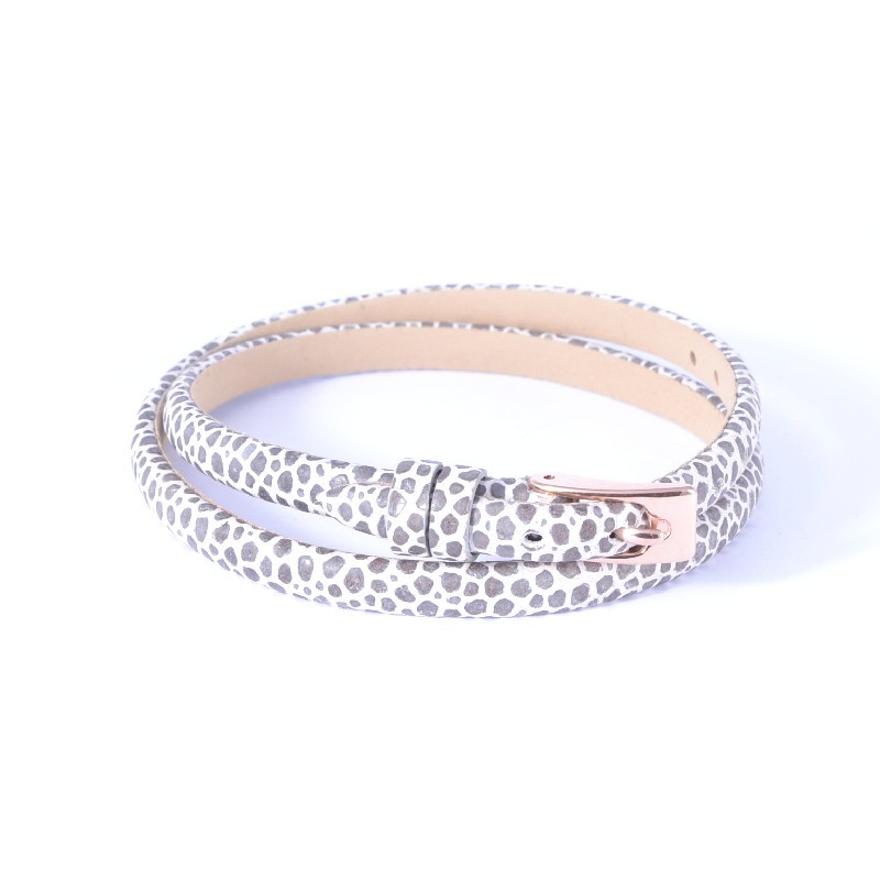 qudo MORTARA Armband für Damen in Roségold und Grau, eleganter Armschmuck