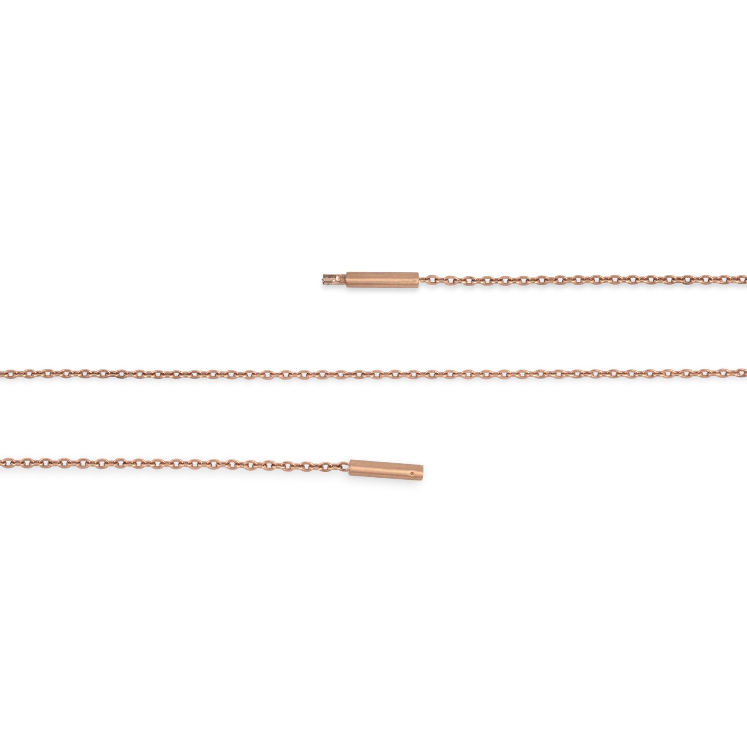 Ernstes Design Spiegelankerkette 1 mm in Roségold für Damen, 45 cm Edelstahl, modisches Accessoire