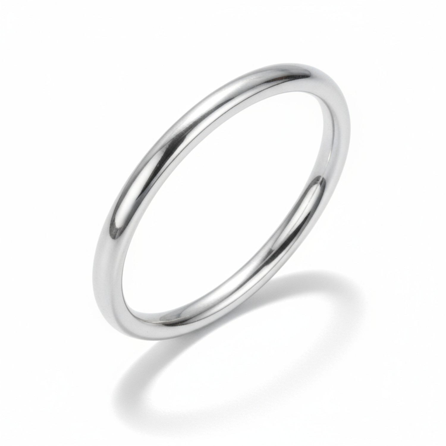 Ernstes Design Damenring aus poliertem Edelstahl in Silber, Größe 52 – Eleganter Schmuck für jeden Anlass