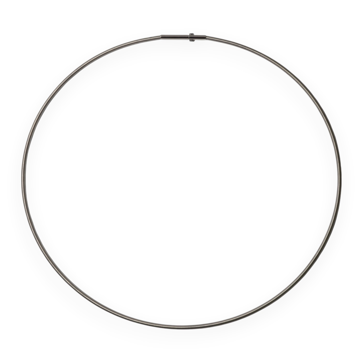 Ernstes Design Halsreif Spiraleseil mit Clic-Verschluss, silberfarben, Edelstahl, 42cm für Damen