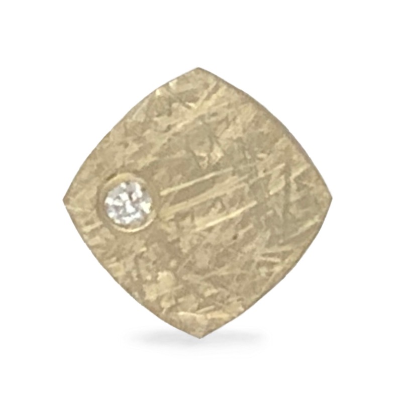 Ernstes Design Anhänger Damen, goldfarben, matt mit 0,02 ct Diamant, Edelstahl