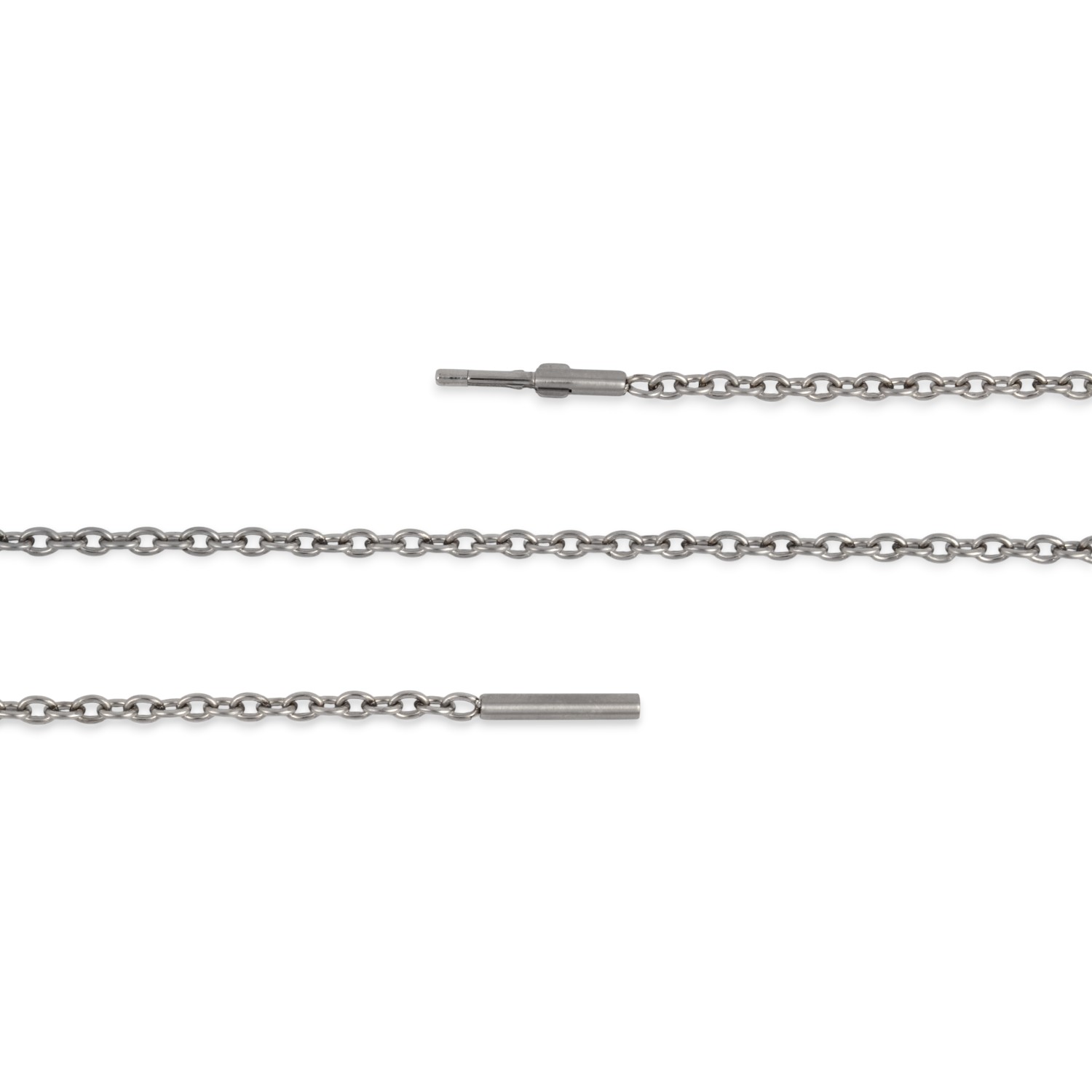Ernstes Design Ankerkette Edelstahl für Damen, silberfarben, 2,5mm stark, 45cm mit Clic-Verschluss