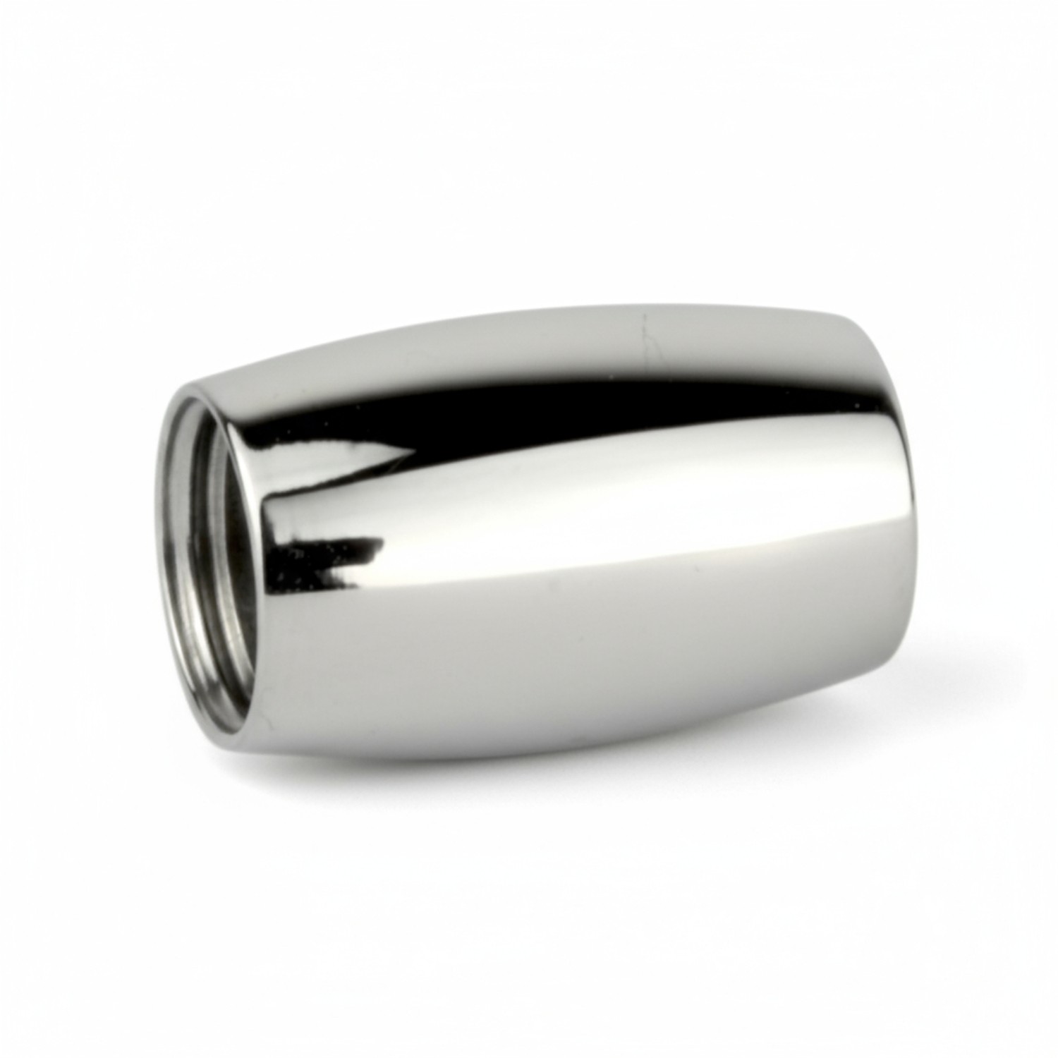Ernstes Design Wechselhülse poliert aus Edelstahl für Magnet klein, silberfarben, Ø8,7mm, Armschmuck für