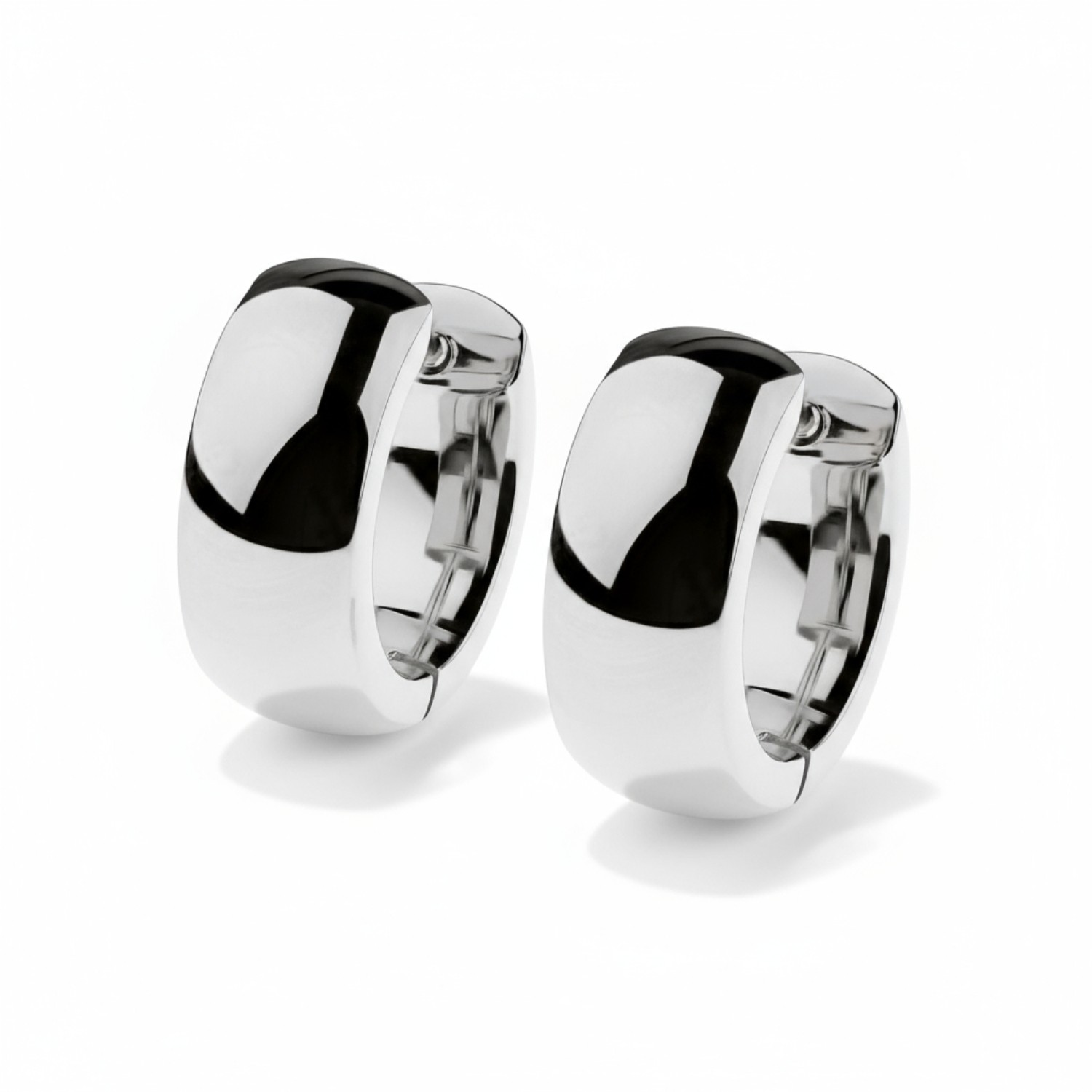 Ernstes Design Scharniercreole poliert aus Edelstahl für Herren und Damen, Ø12,5mm, silberfarben