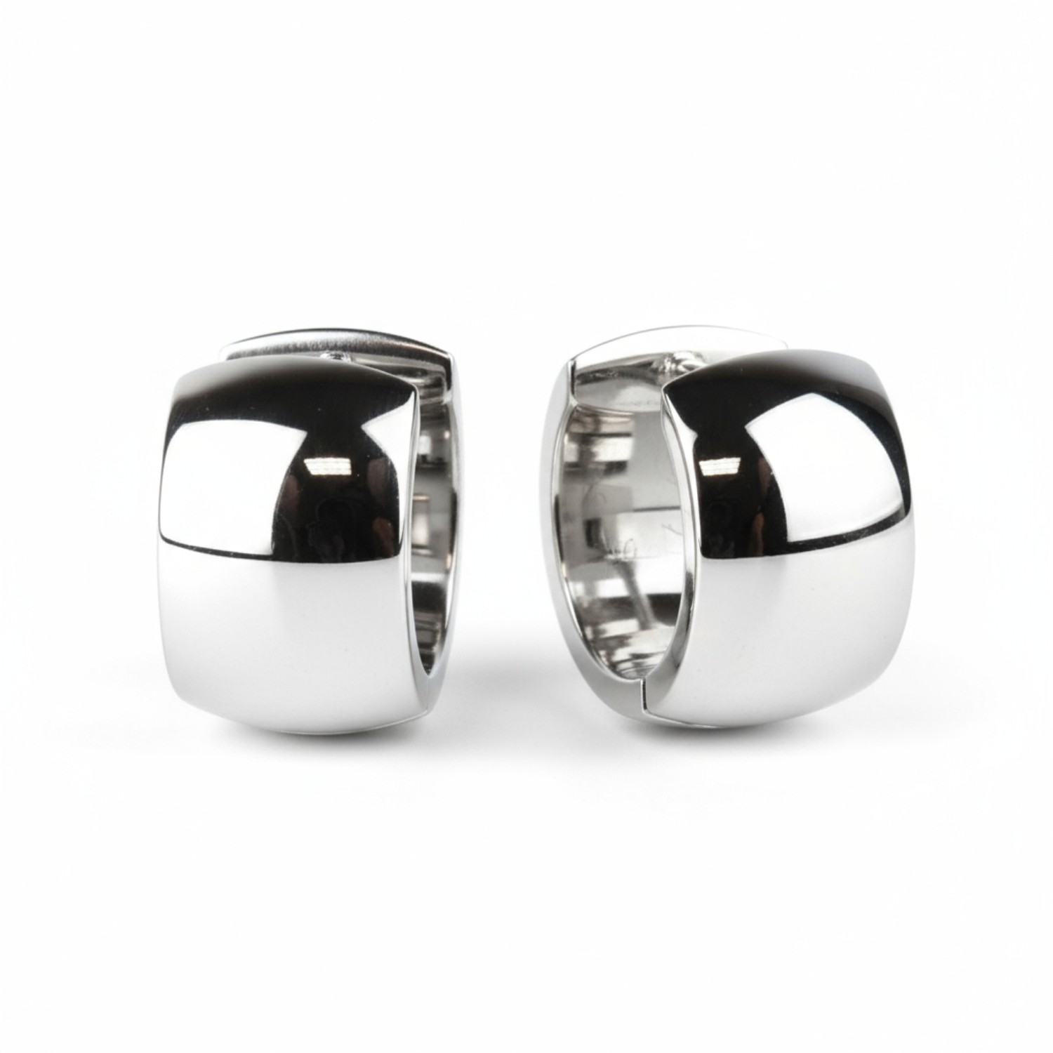 Ernstes Design Scharniercreole poliert aus Edelstahl für Herren und Damen, Ø12,6mm, silberfarben
