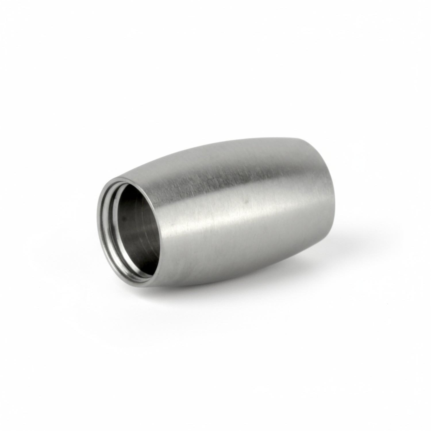 Ernstes Design Wechselhülse matt aus Edelstahl für Magnet klein, silberfarben, Ø8,8mm, Armschmuck für Herren