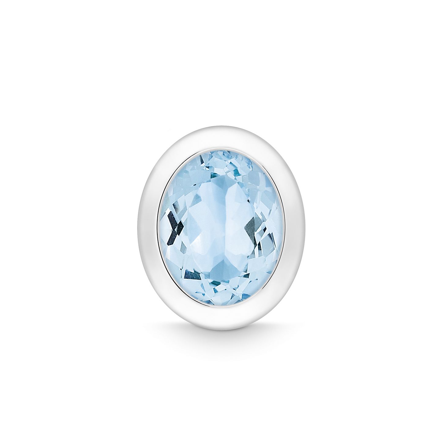 Quinn Damen Anhänger 925 Silber mit blauem Topas, 13.9*12.2mm - Silber & Blau