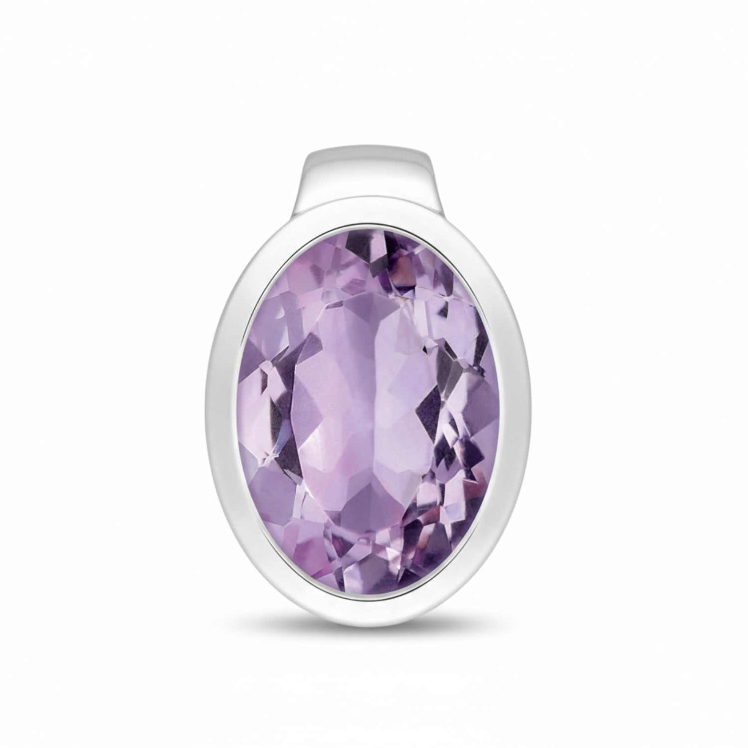 Quinn Damen Anhänger aus 925 Silber mit Amethyst, silberfarben-violett, 18,5x12mm