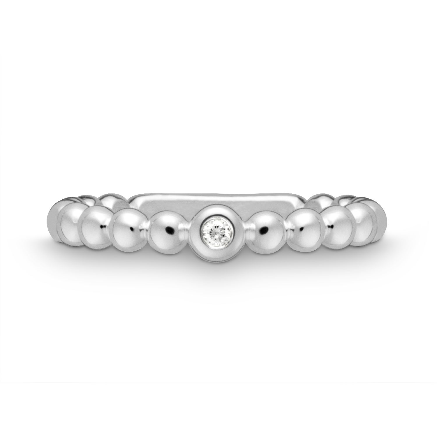 Quinn Damen Ring 925 Silber mit Brillant 0,02 Carat, Ringgröße 54, Hauptfarbe Silber