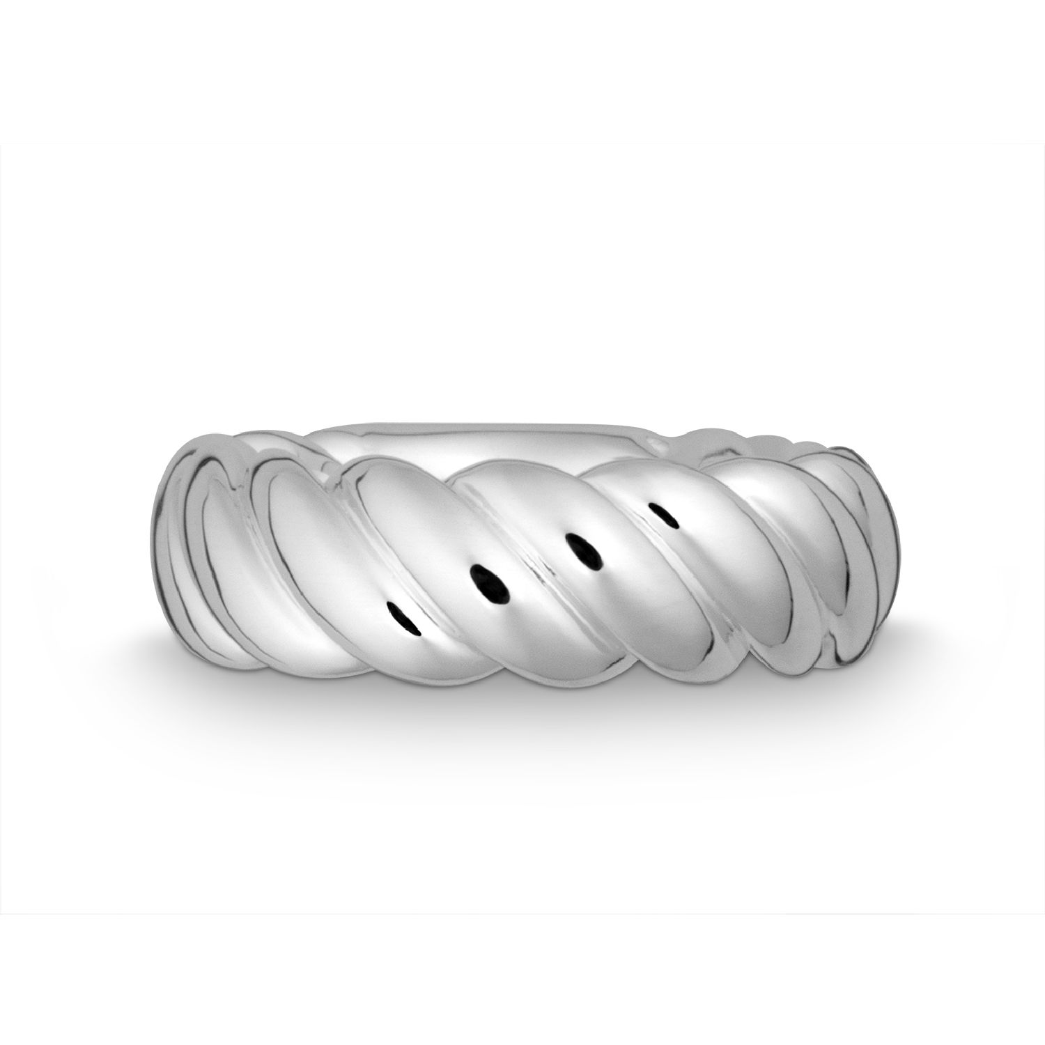 Quinn Damenring aus 925 Silber, 7,5 mm breit, silberfarben, Ringgröße 56