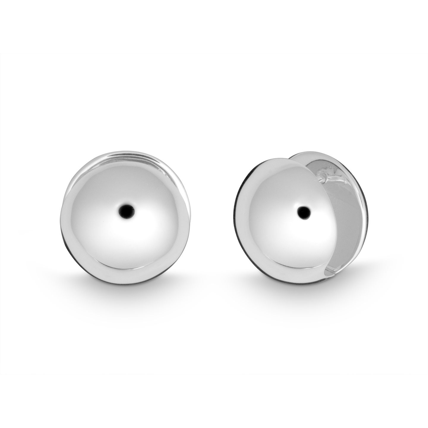 Quinn Creolen Kugel aus 925 Silber für Damen, 16,4mm, eleganter Ohrschmuck in Silberfarben