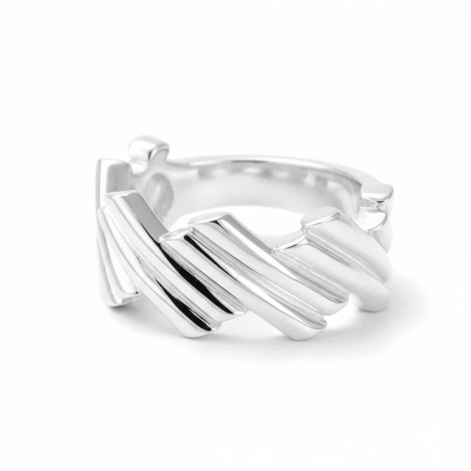 Quinn Damen Ring Stab aus 925 Silber, silberfarben, Größe 56, eleganter Schmuck für jeden Anlass
