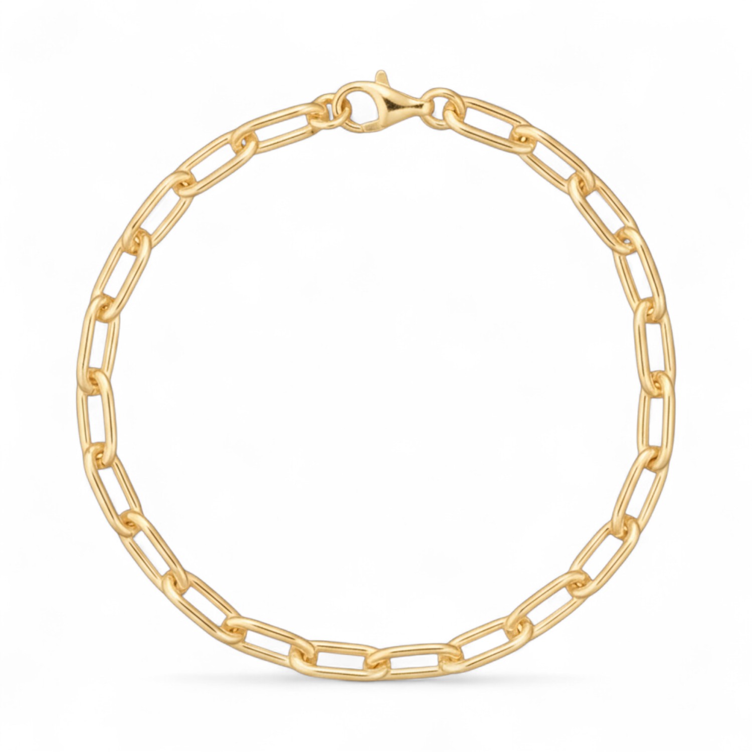 Quinn Armband Anker vergoldet 925 Silber für Damen, 19cm Armschmuck in Goldfarben