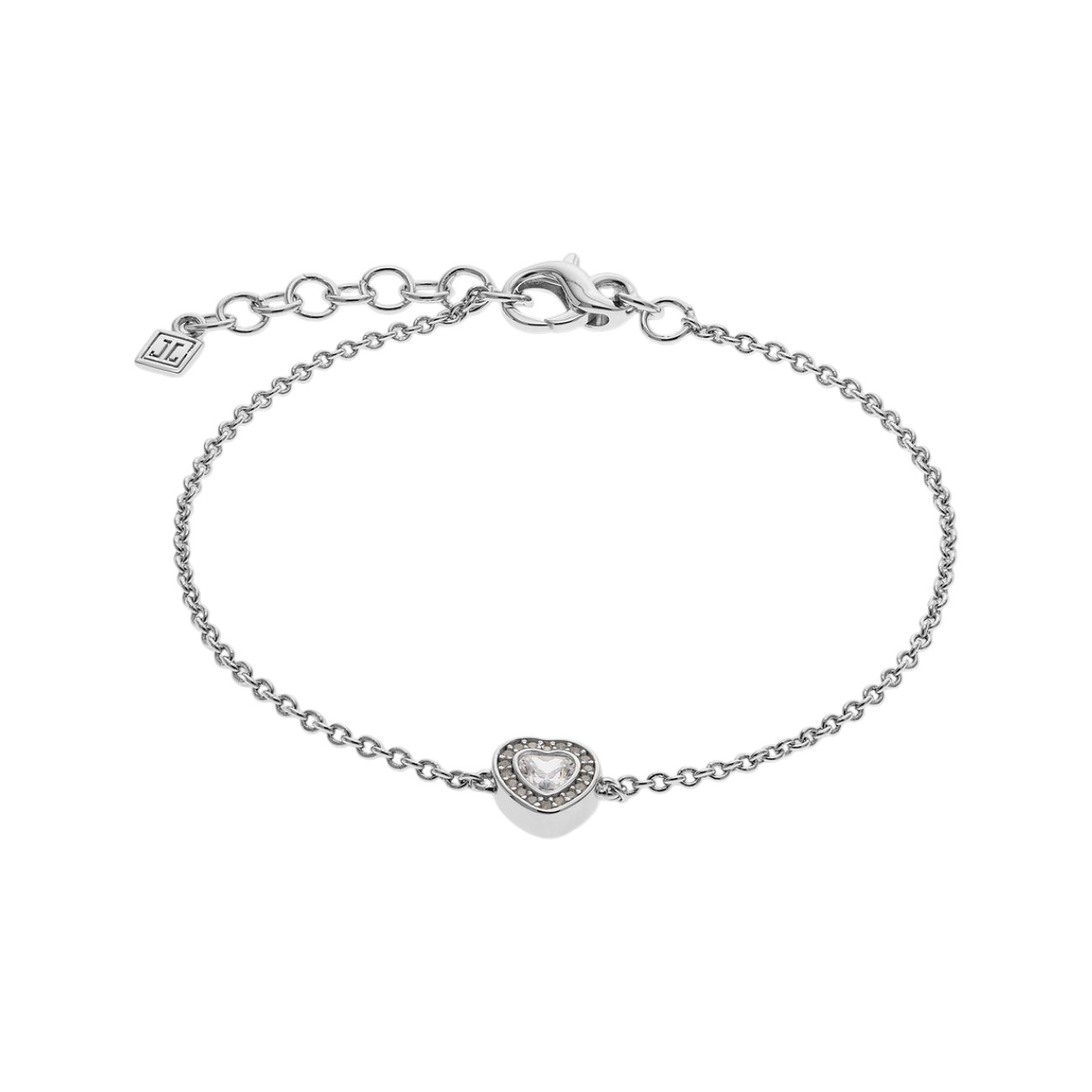 JETTE Armband BELOVED aus 925 Silber mit Zirkonia für Damen, 17-20 cm, silberfarben, eleganter Armschmuck