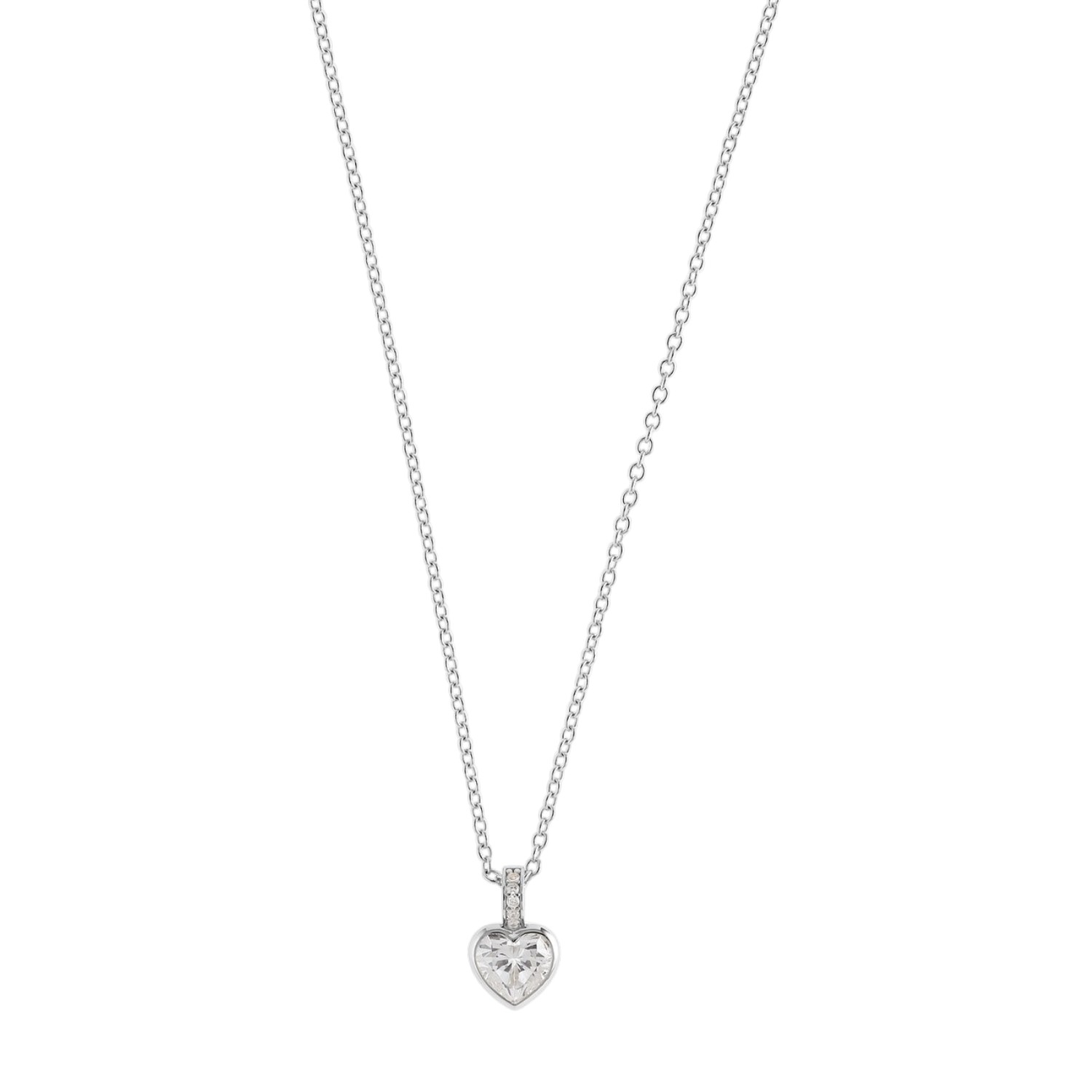 JETTE Kette BELOVED für Damen aus 925 Silber mit Zirkonia, schwarz, 45-48 cm, elegant und zeitlos