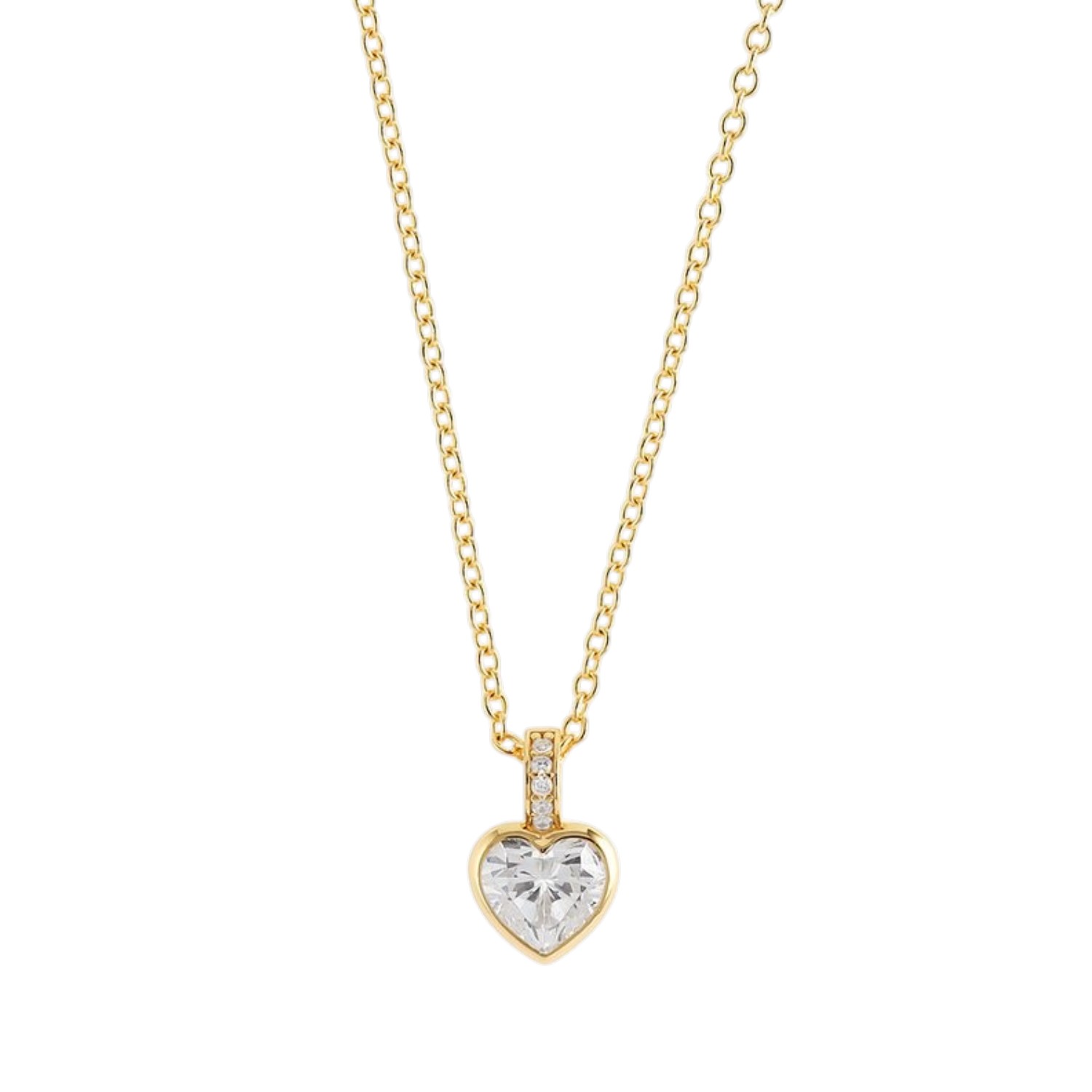 JETTE Kette BELOVED Damen 925 Silber vergoldet mit Zirkonia, goldfarben, 45-48 cm, elegant und zeitlos